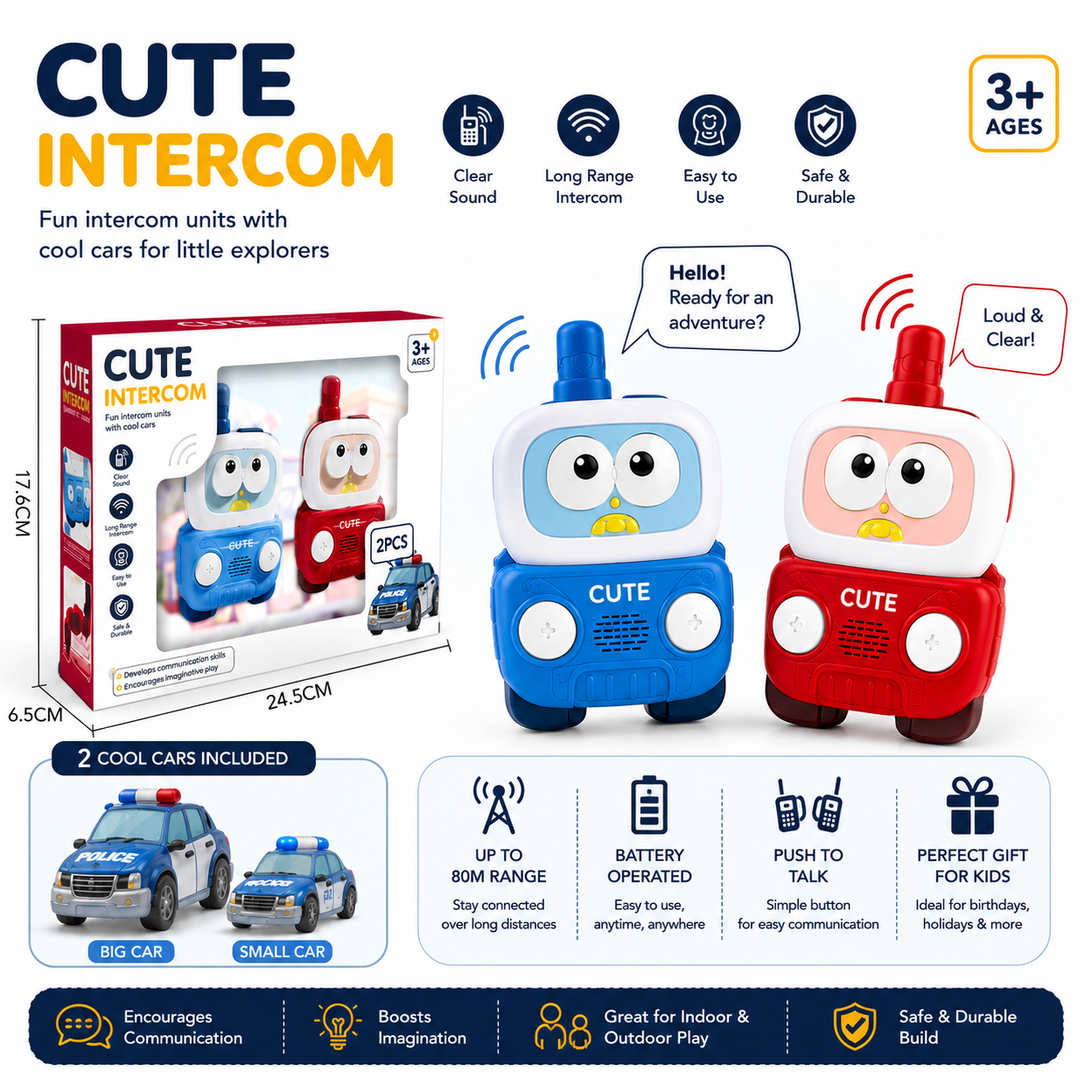 Cute Intercom Toy Set for Kids