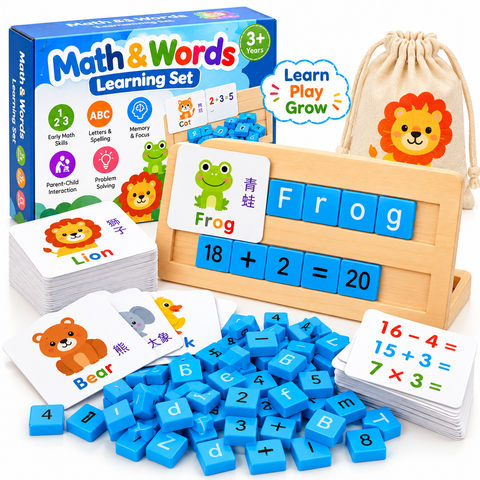 Alphabet & Math Learning Board – Montessori Educational Toy for Kids