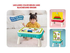 2-in-1 Blocks and Drawing Table