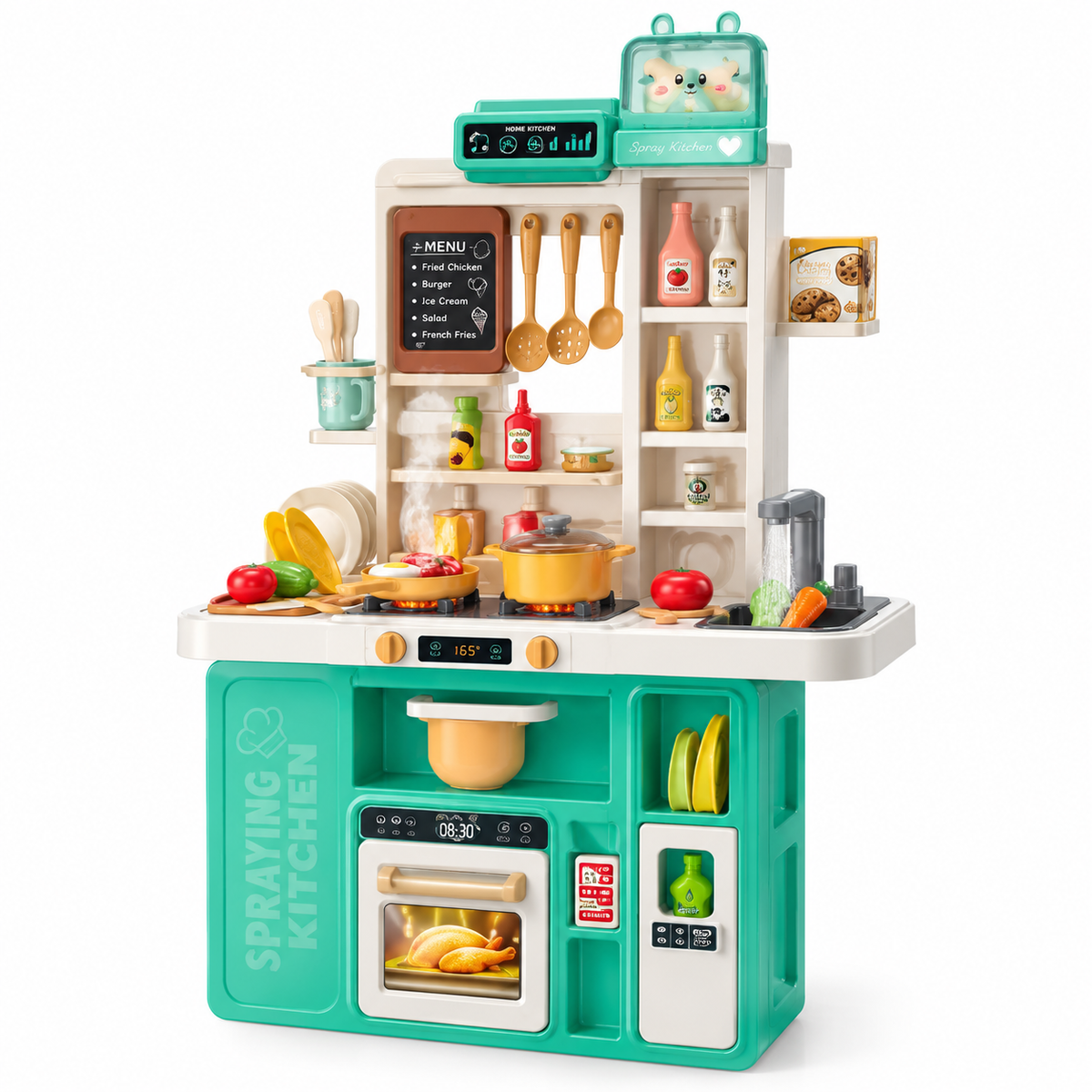 Spraying Kitchen Play Set for Kids – Educational Pretend Cooking Toy