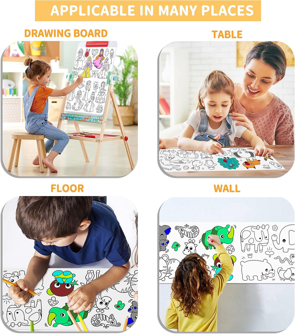Children's Coloring Drawing Roll - JustForKids