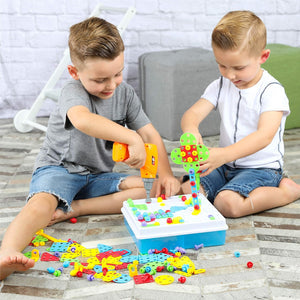 Kids Power Tools With Screwdriver Toy Set - With Battery Operated Drill - JustForKids