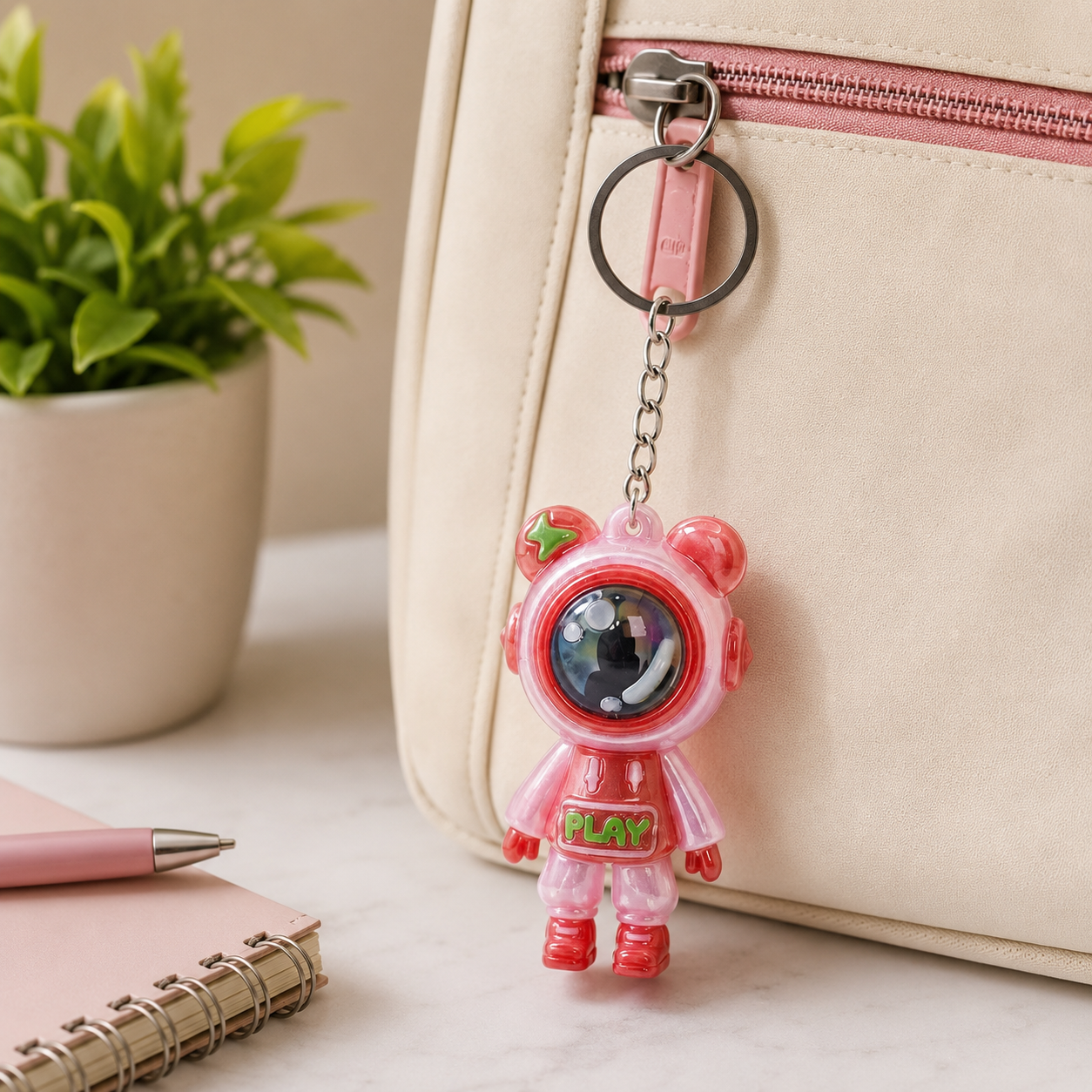 Superhero & Space Astronaut Cartoon Keychain