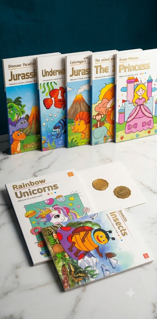 Water Colour Book Set - 12 Pages - Assorted Design