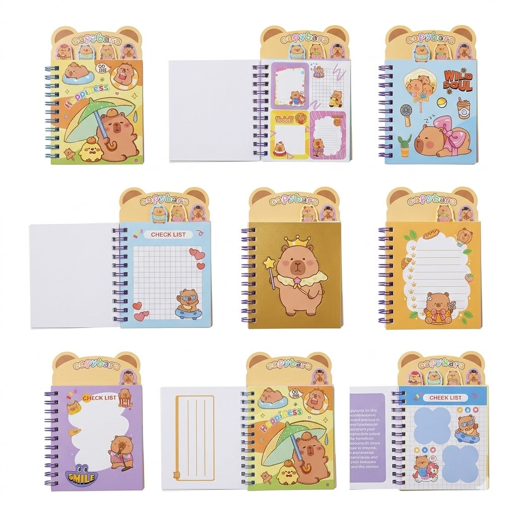 Kawaii Spiral Notebook and Stationery