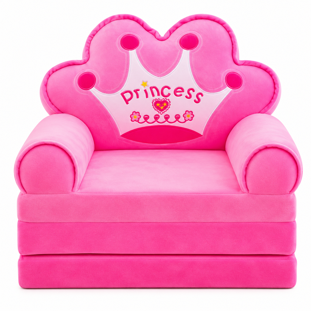 Cartoon Foldable Kids Sofa Chair – Soft 3-Layer Plush