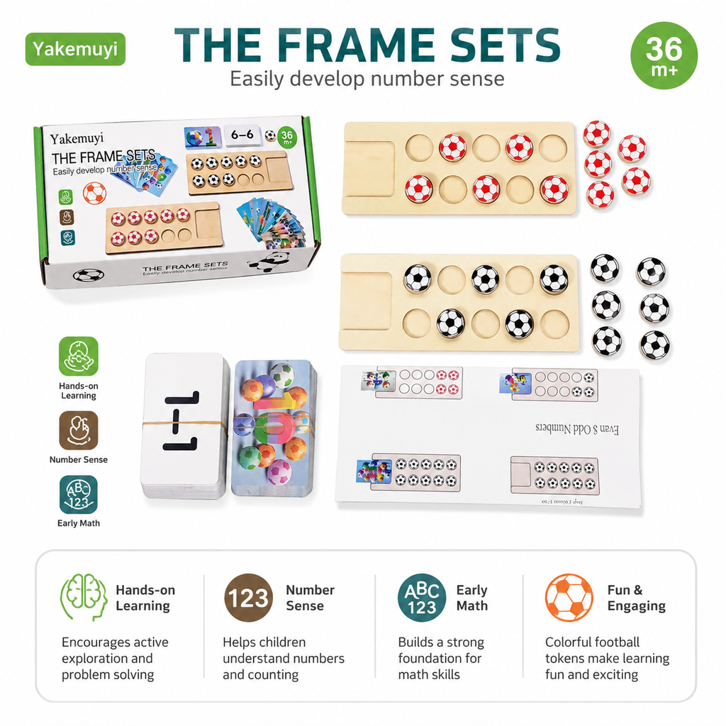 Ten Frame Sets – Wooden Number Learning Game