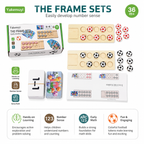 Wooden Ten Frame Number Sense Learning Set
