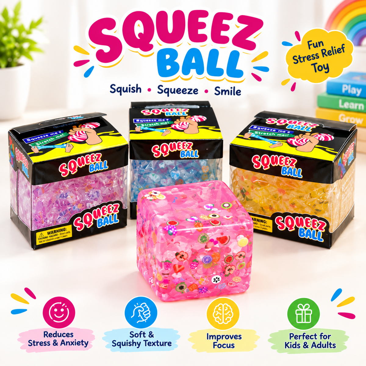 Ultimate Squishy Collection – NeeDoh Cubes, Butter, Buns & More