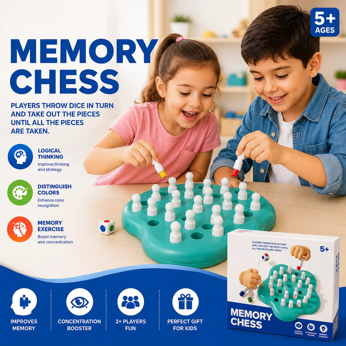 Plastic Memory Match Stick Game