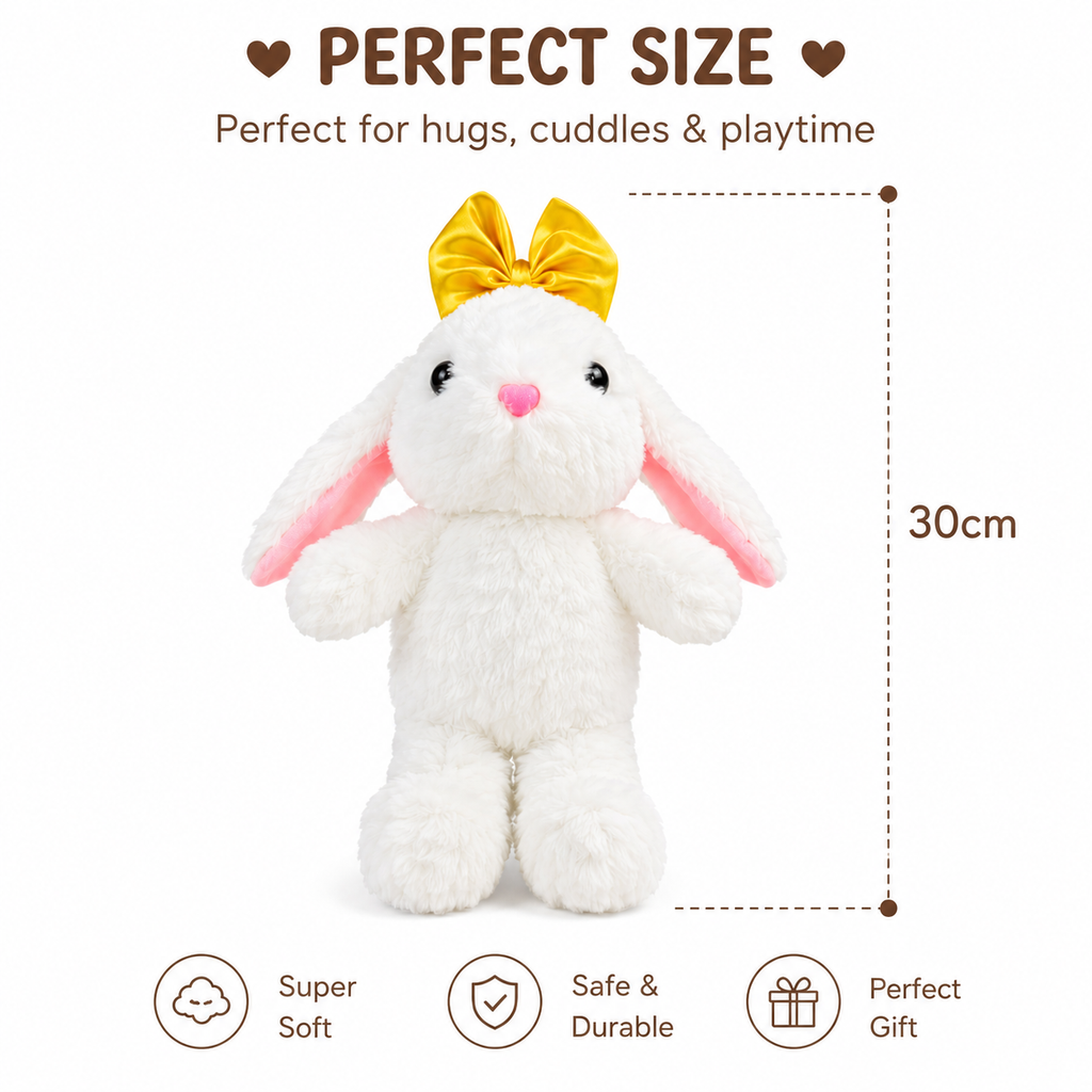 Fluffy Rabbit Plush Toy - 30cm