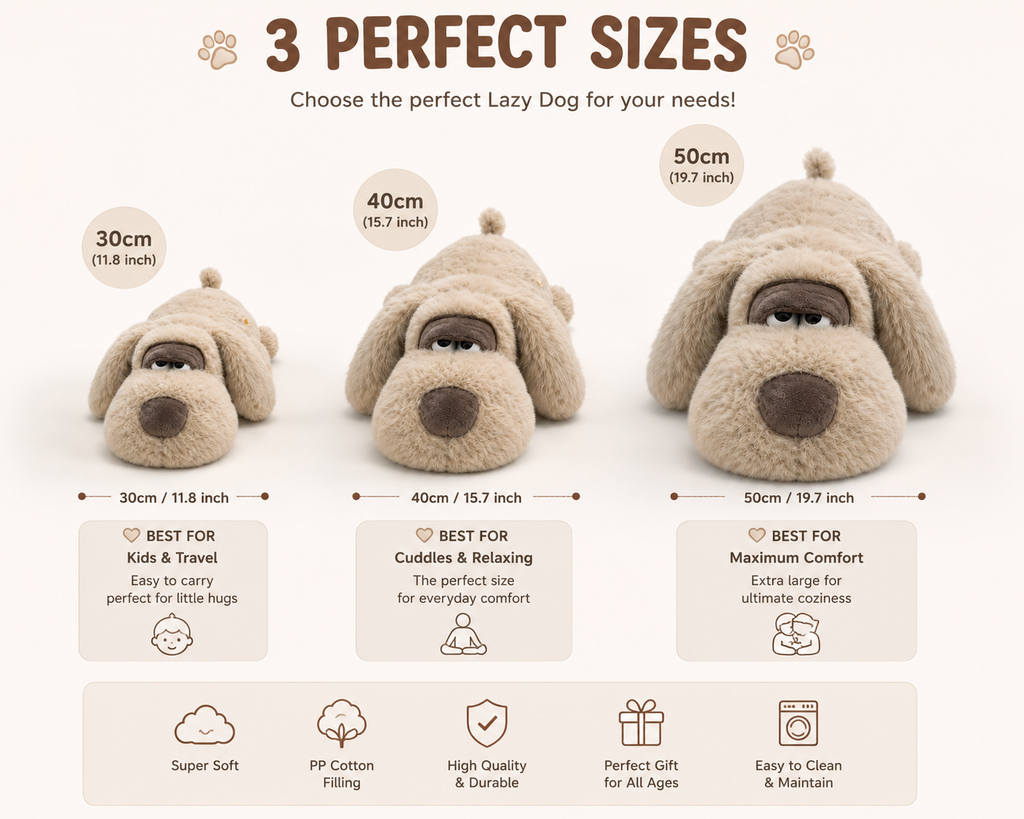 Lazy Dog Plush Toy