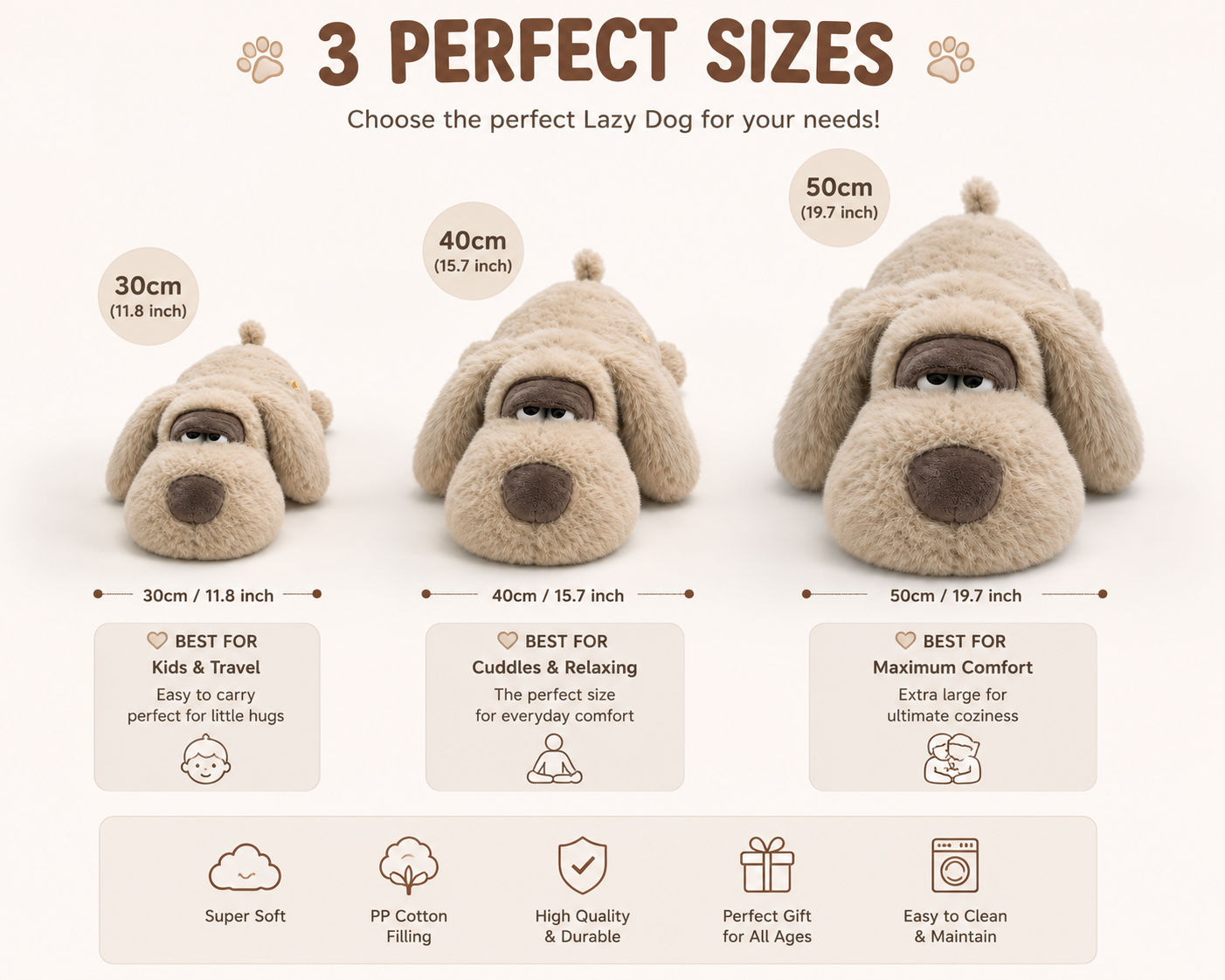 Lazy Dog Plush Toy
