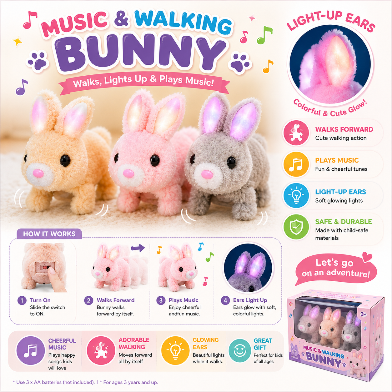 Walking Rabbit Plush Toy