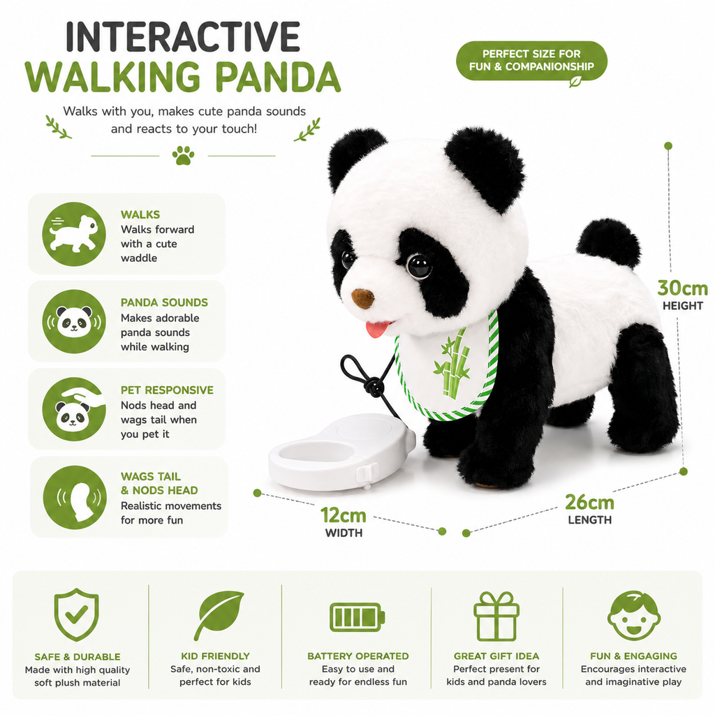 Walking Panda Plush Toy
