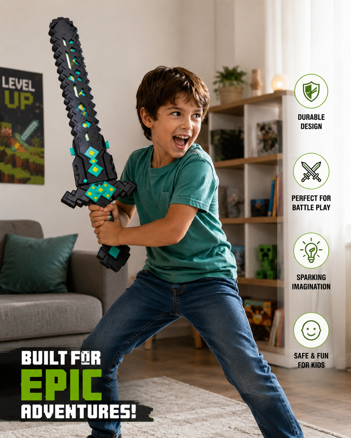 2 in 1 LED Light and Sparking Sword