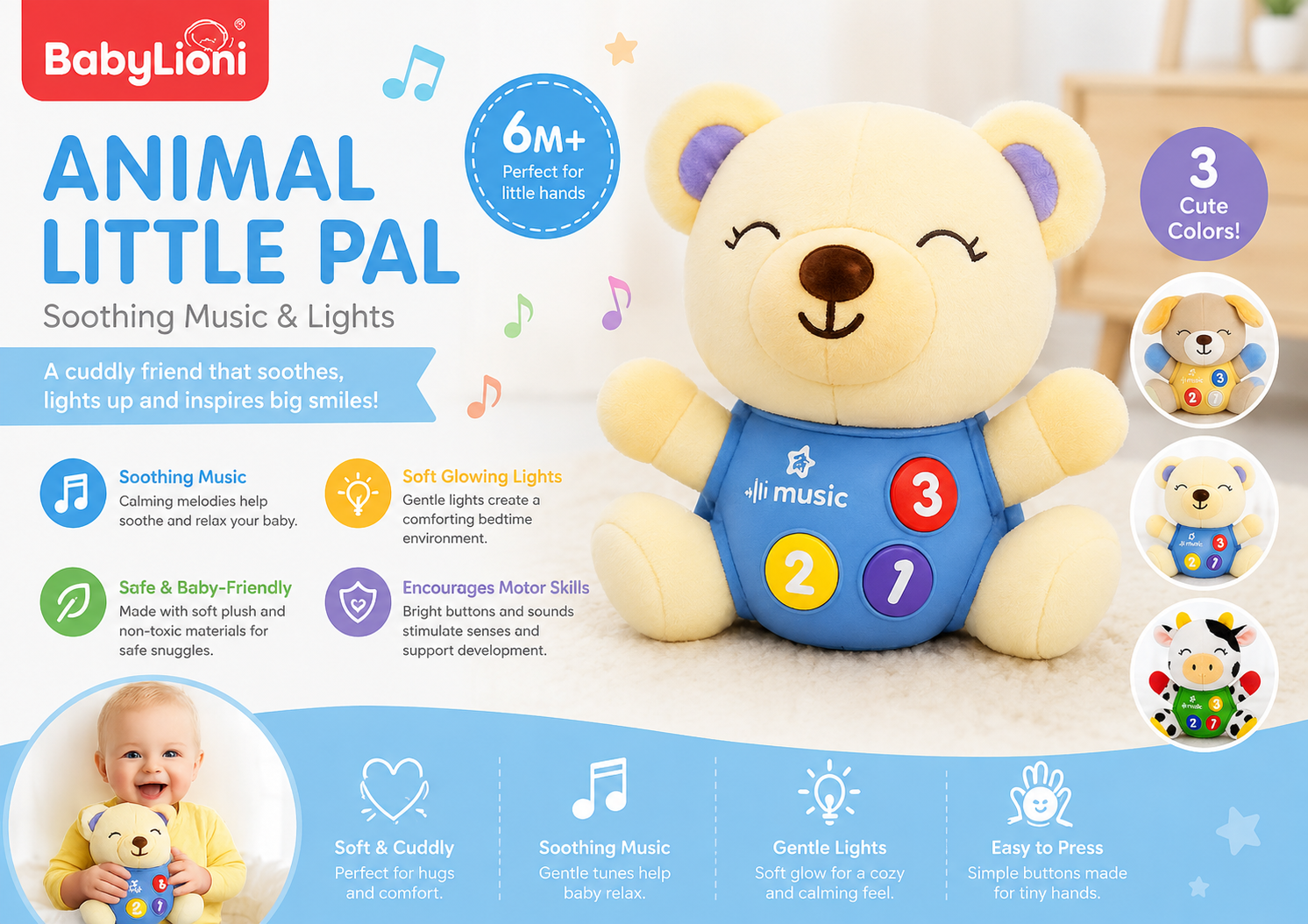 Animal Little Pal – Musical Soft Toy for Babies