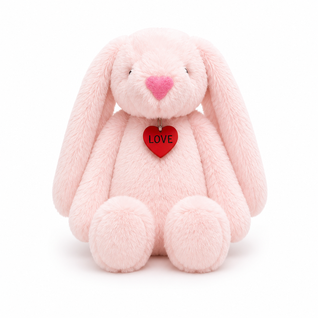 Bunny Plush Toy with Love Heart Pendant
