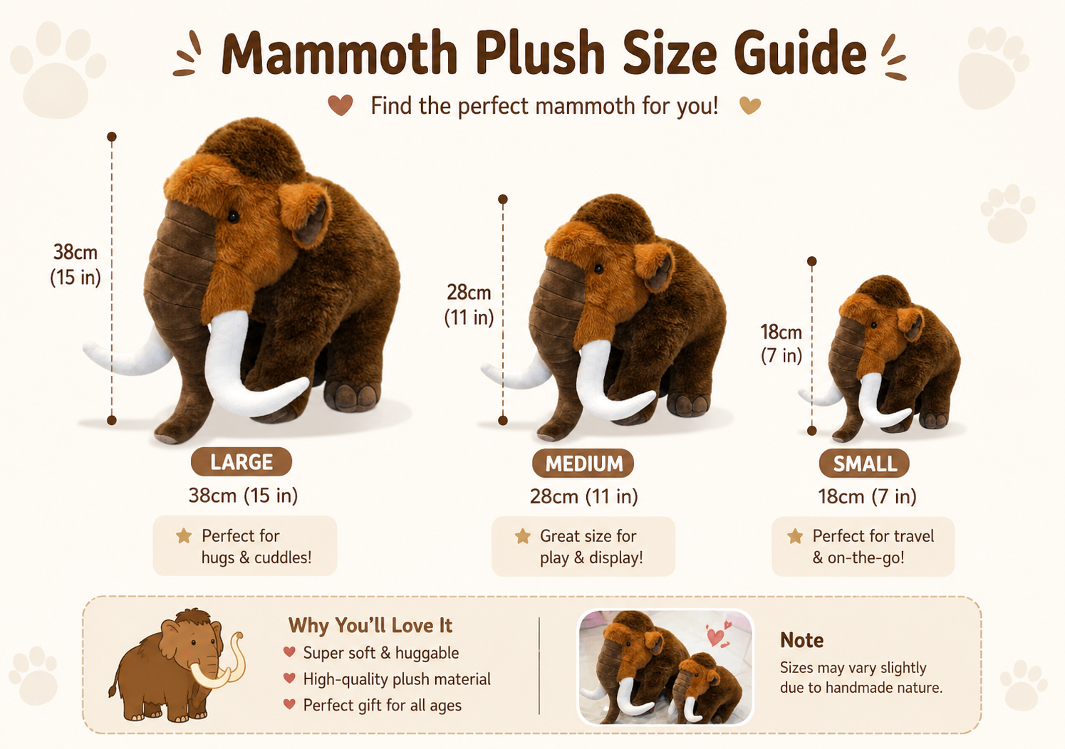 Woolly Mammoth Plush Toy