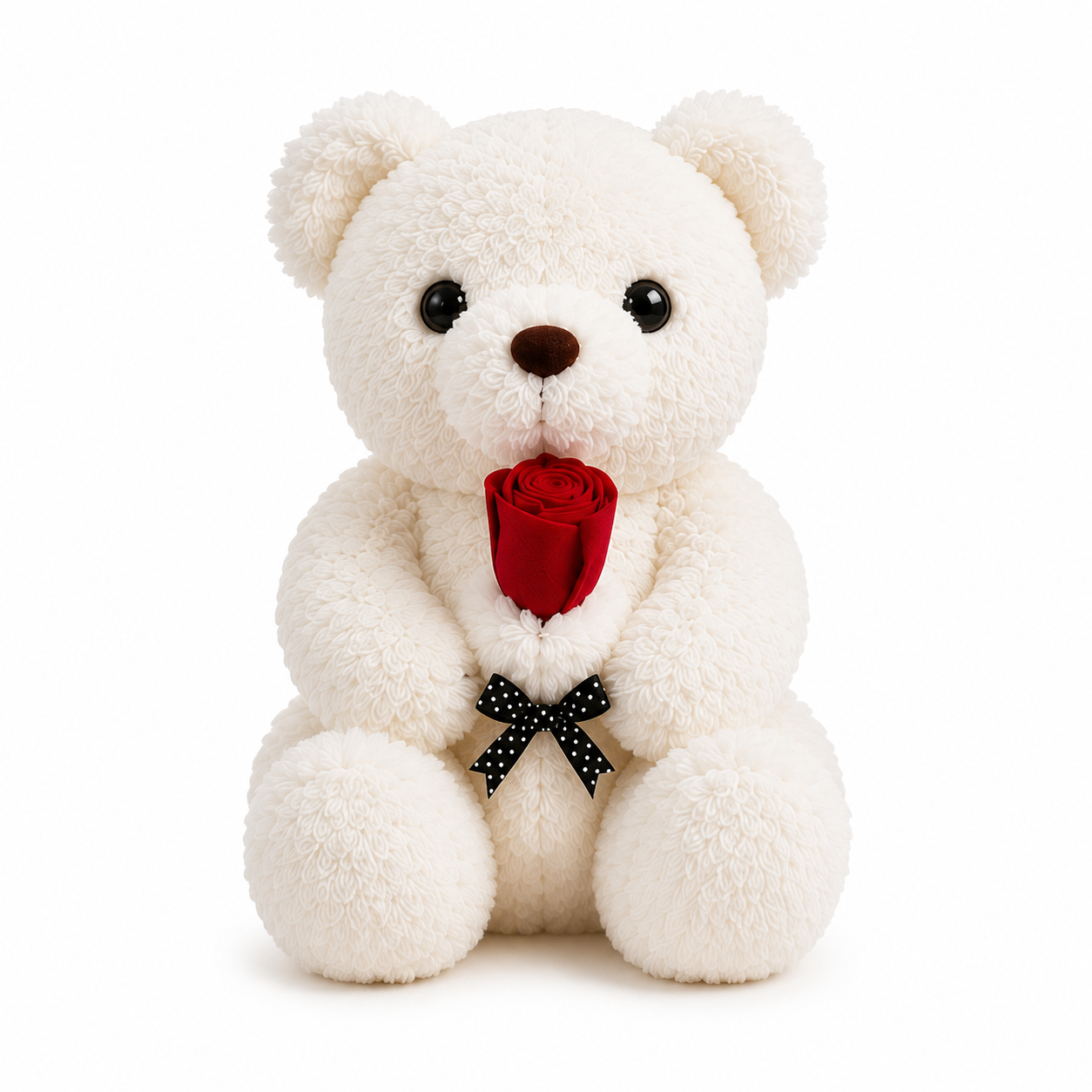 Romantic Rose Teddy Bear Plush Toy - The Perfect Love & Anniversary Gift (13")