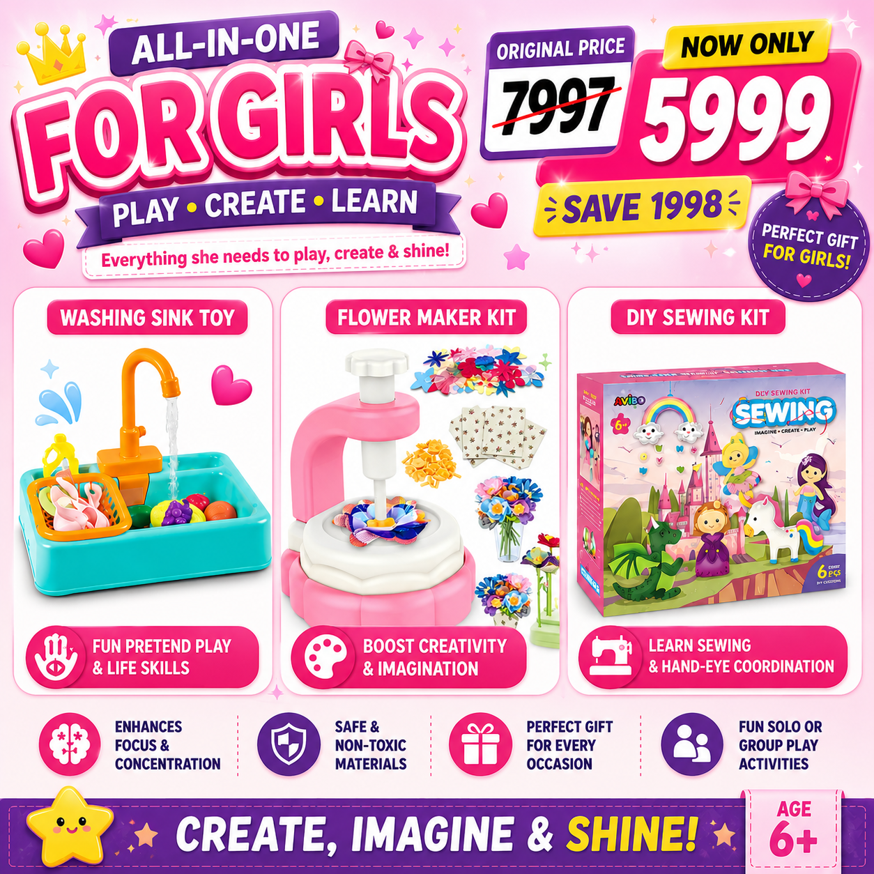 Creative Playtime Bundle For Girls