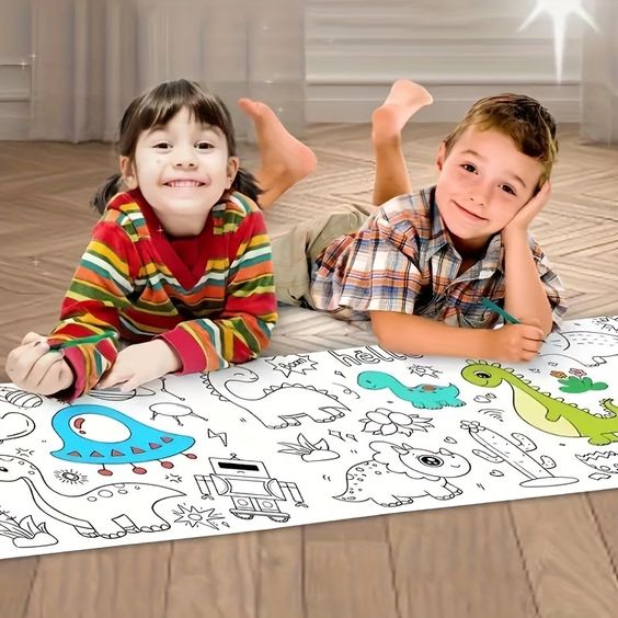 Children's Coloring Drawing Roll Sticker - 10ft - JustForKids