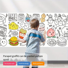 Children's Coloring Drawing Roll Sticker - 10ft