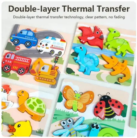 Wooden Educational Puzzle Toy (Assorted design)