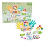 2-in-1 Wooden Alarm Clock Finger Game