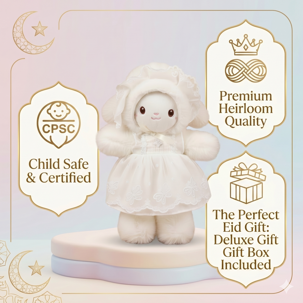 Baby Bunny Doll with Lace Dress - EID Special