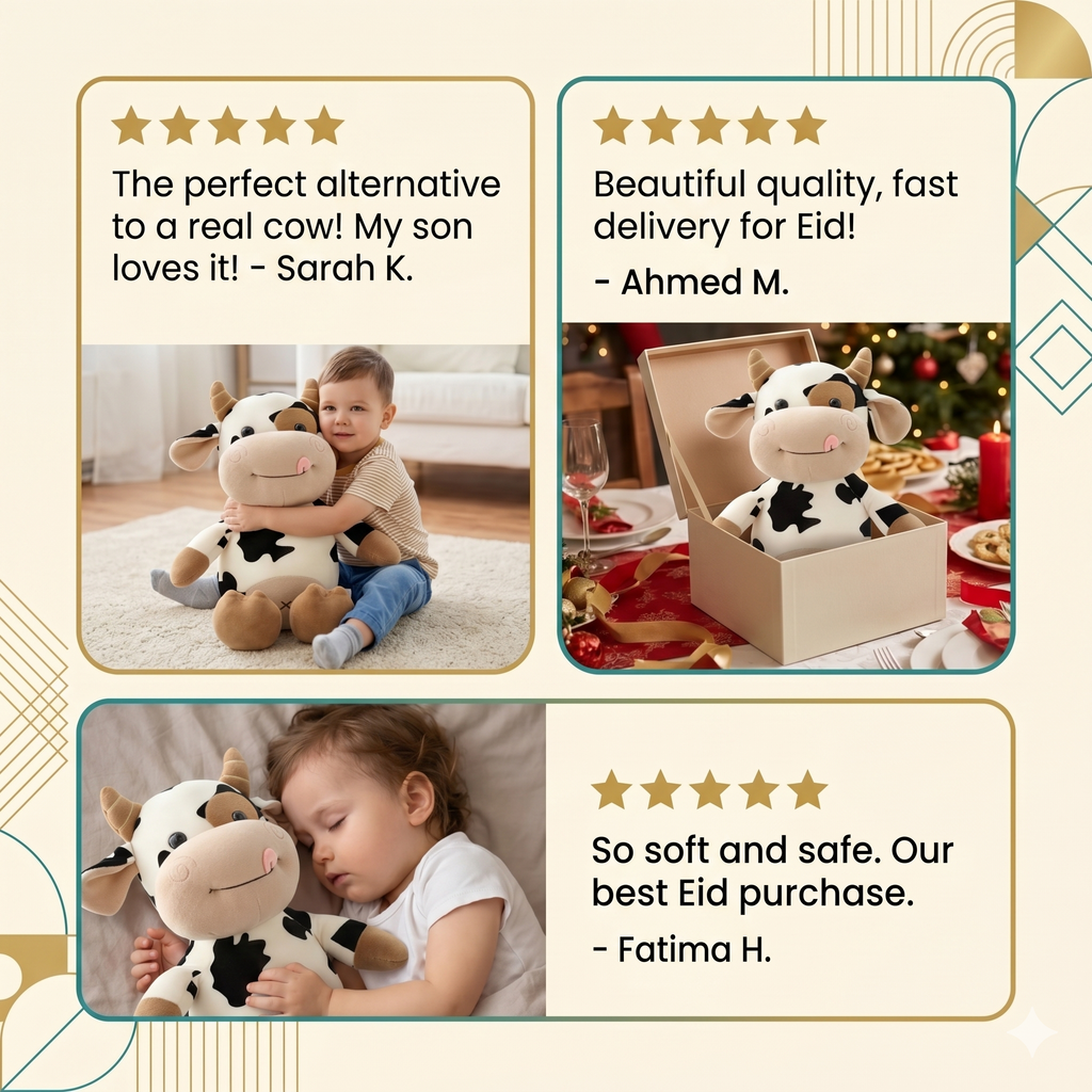 Cartoon Milk Cow Plush Toy - with Cow Music