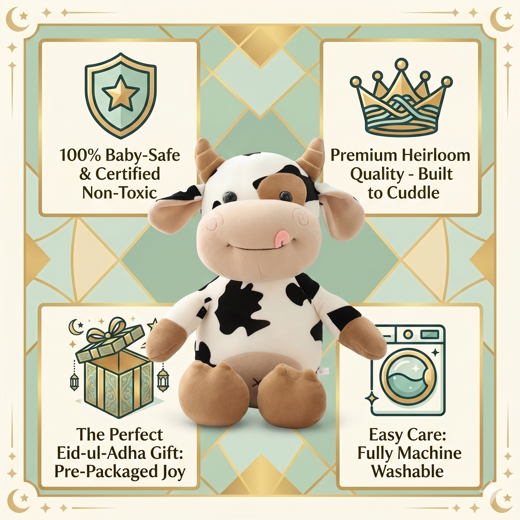 Cartoon Milk Cow Plush Toy - with Cow Music
