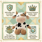 Cartoon Milk Cow Plush Toy with cow music