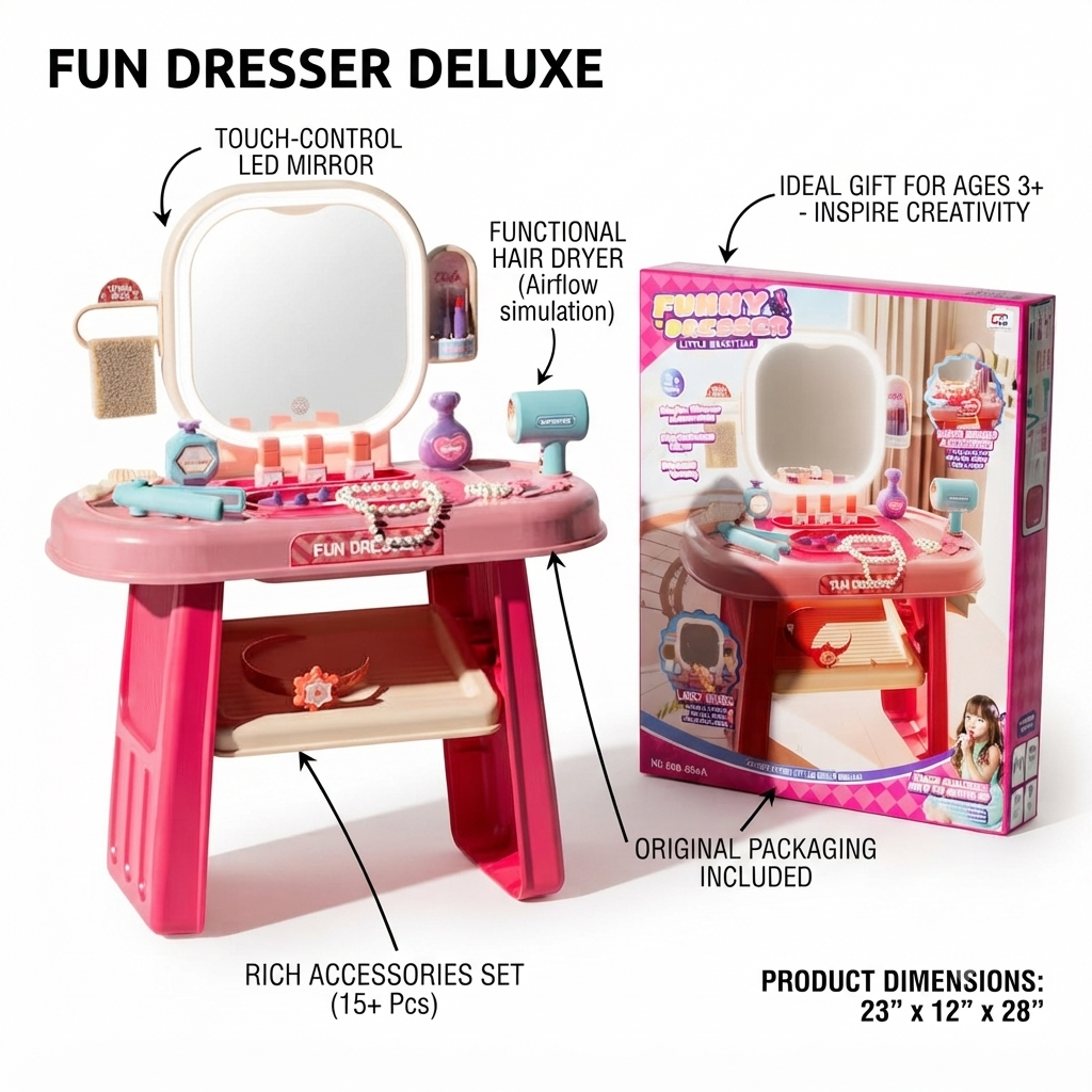 Kids Fun Dressing Table Vanity Play Set.