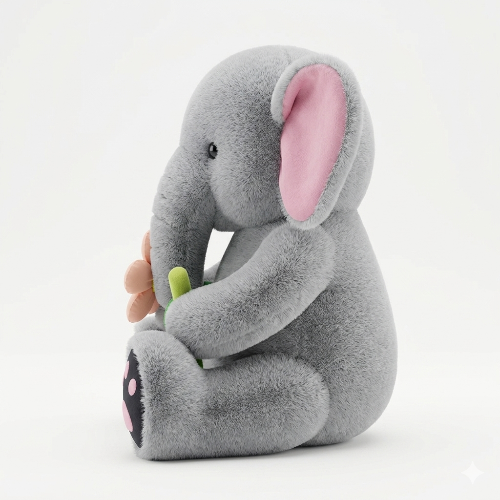Flower Elephant Plush Toy - 30cm