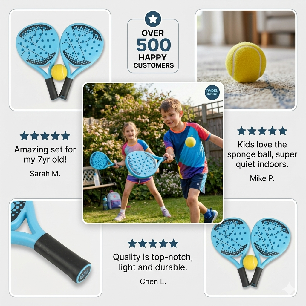 Padel Racket Pair Set for Kids