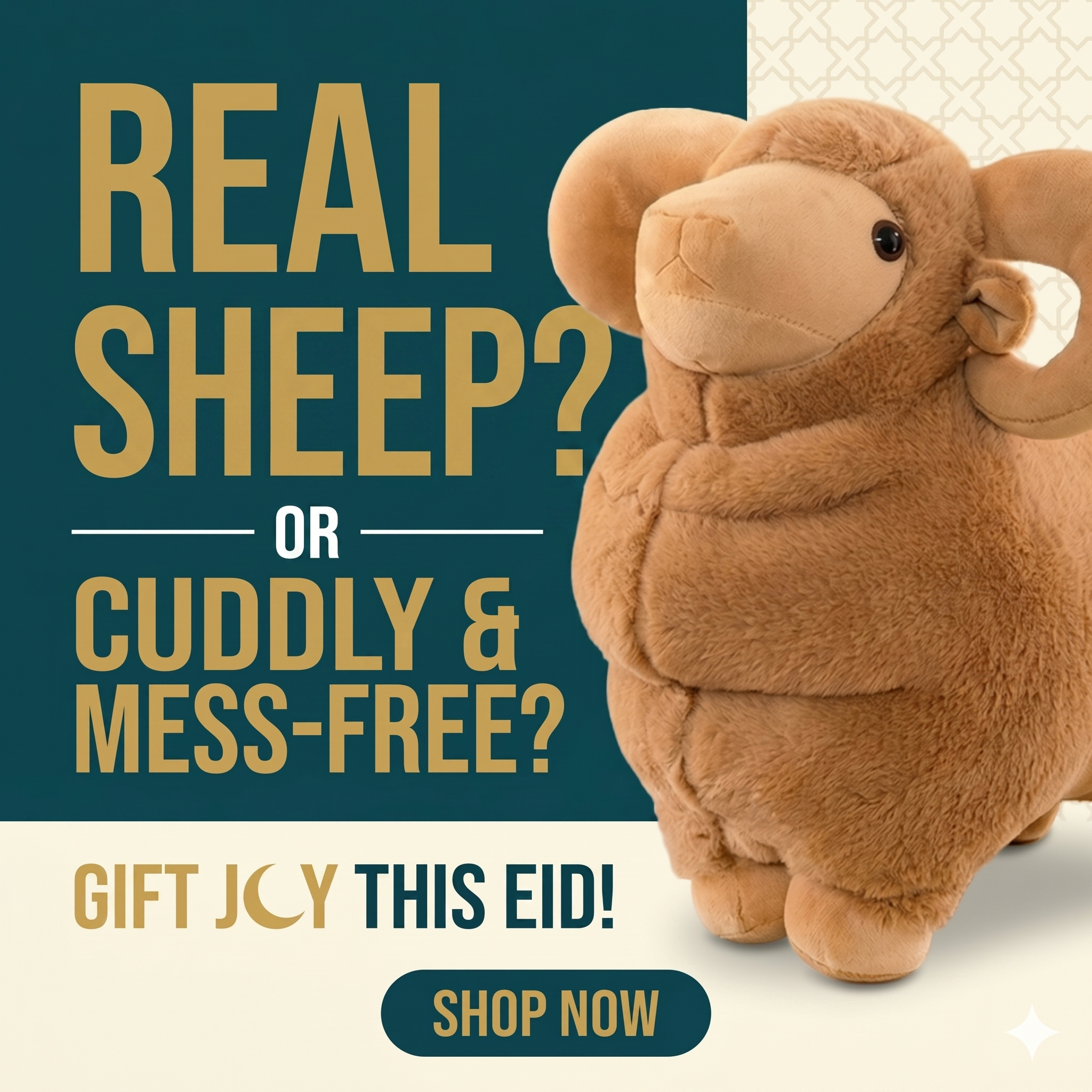 Cute Sheep Plush Toy - Large Size