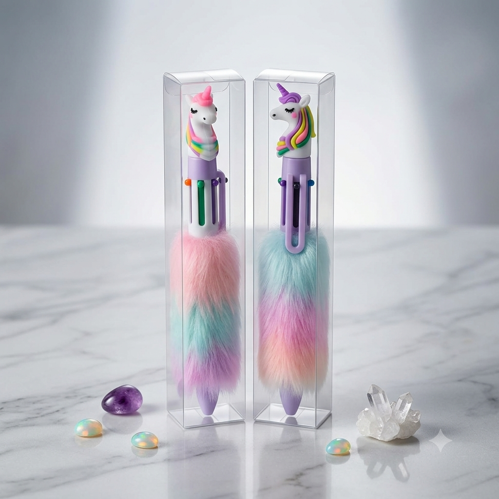 Multicolor Furry Character Pen