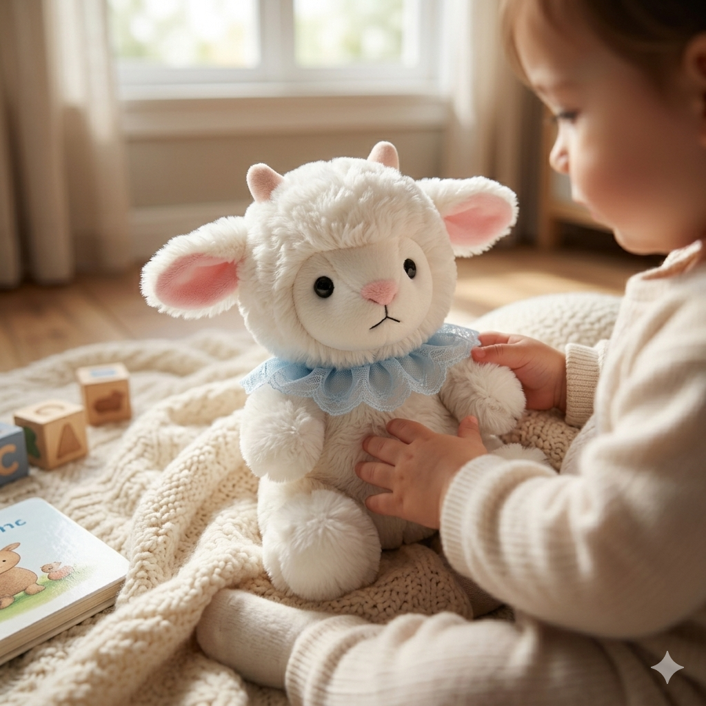Cute Lamb Plush Toy - 25cm
