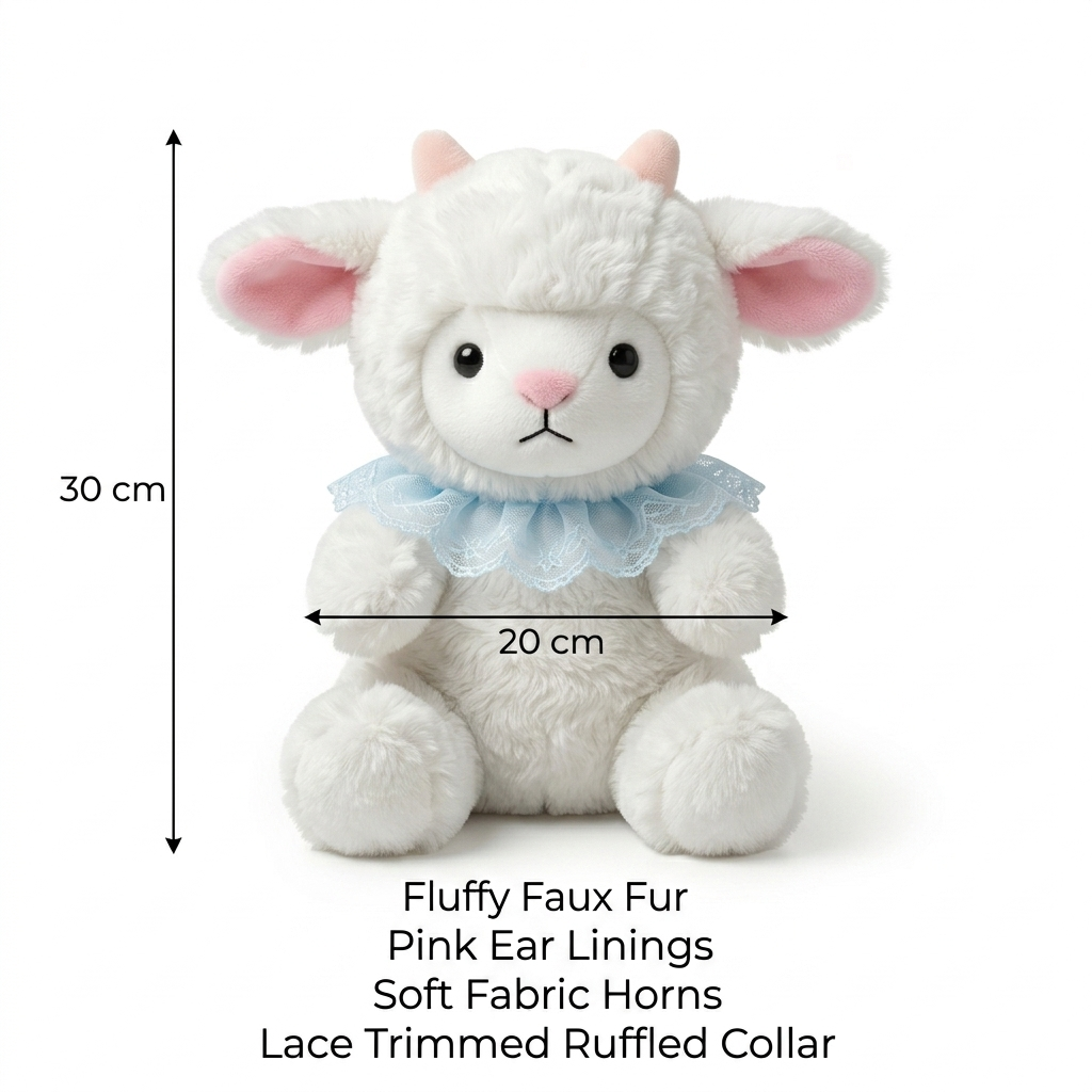 Cute Lamb Plush Toy - 25cm
