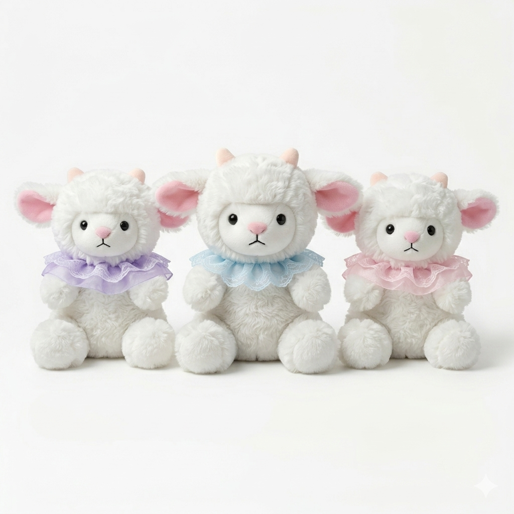 Cute Lamb Plush Toy - 25cm