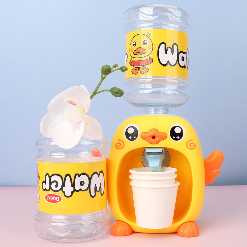Mini Duck Water Dispenser Light and Music Toy for Kids Drinking Fountain Glass Play - JustForKids