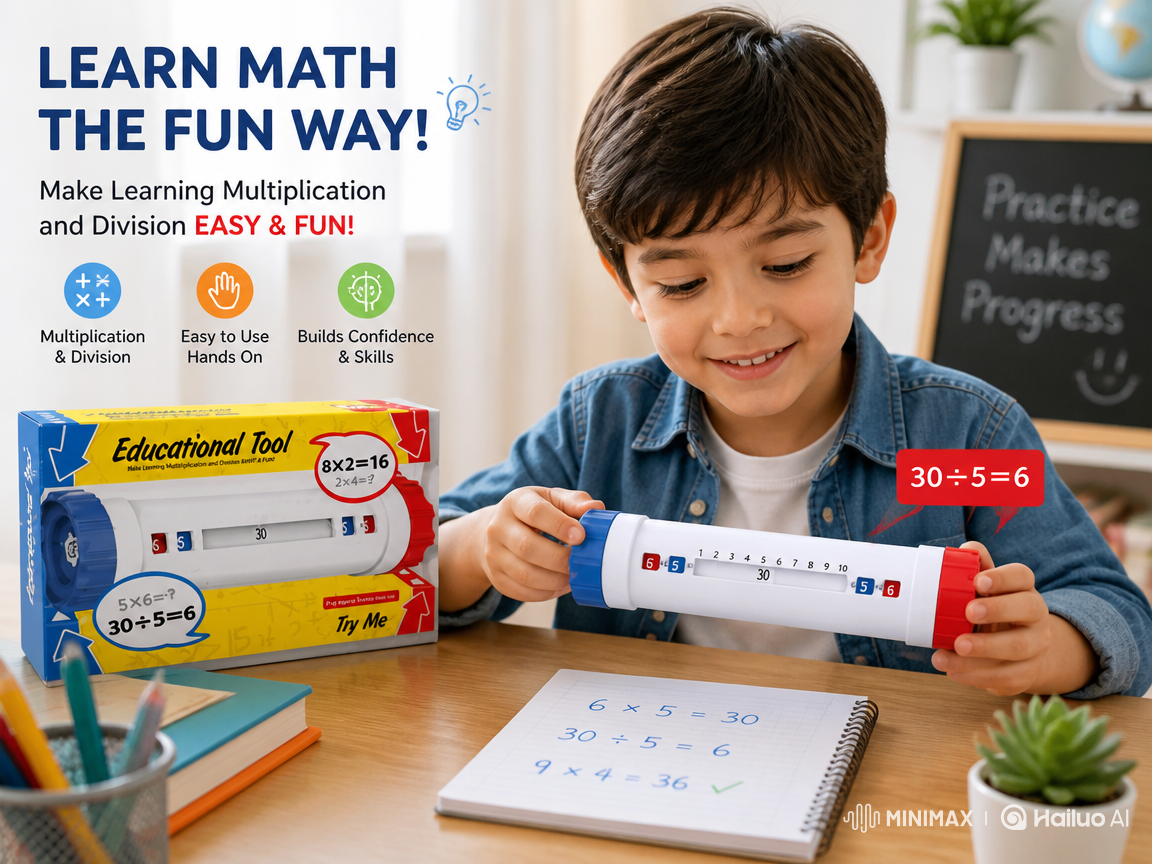 Division Table in Learning to Count for Children – Educational Toy