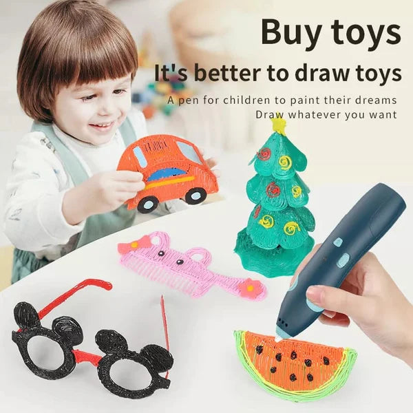 3D Fun Rechargeable Printing Drawing Pen 🎨🖊️ - JustForKids