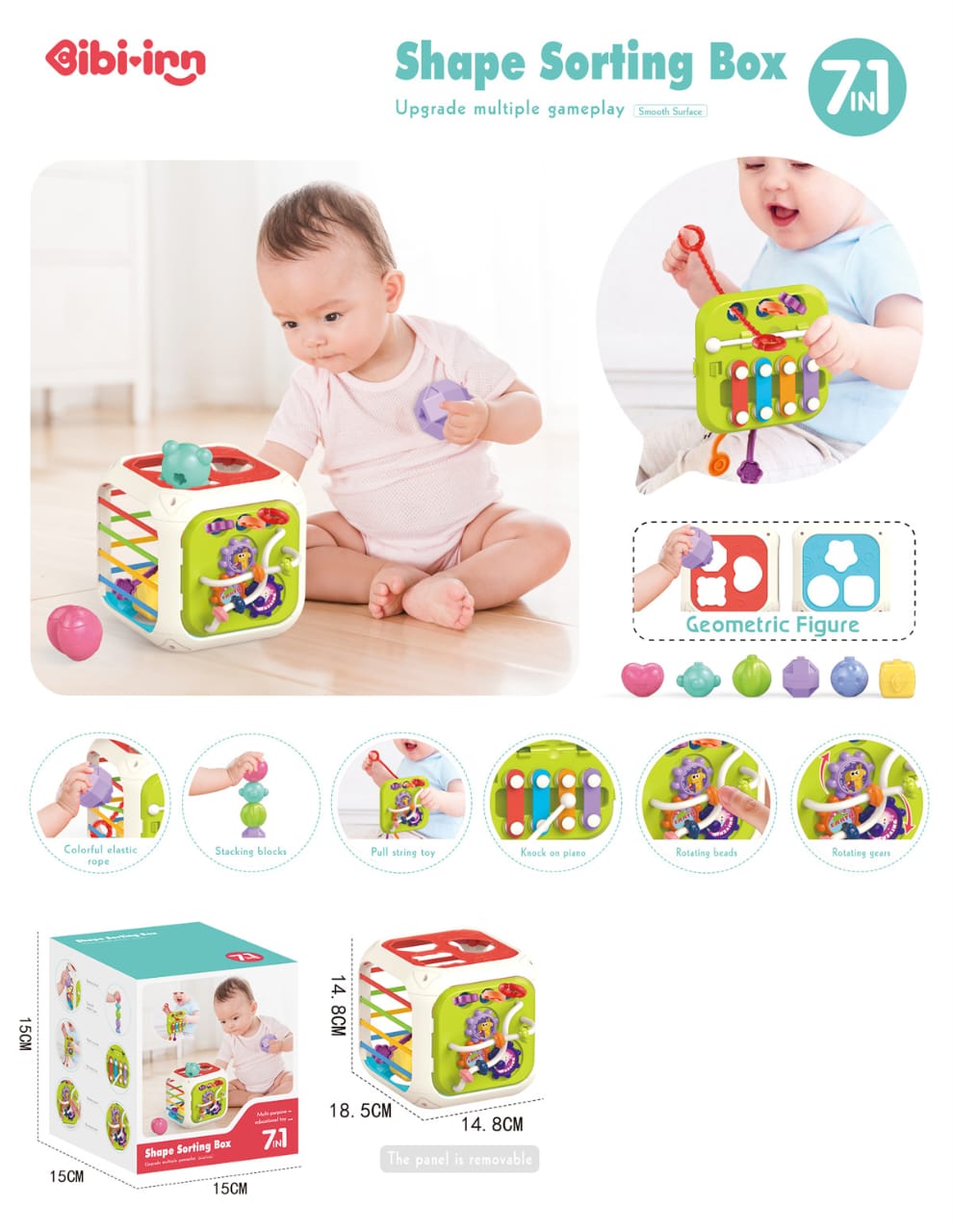 Activity Cube Box - 7 in 1 - JustForKids