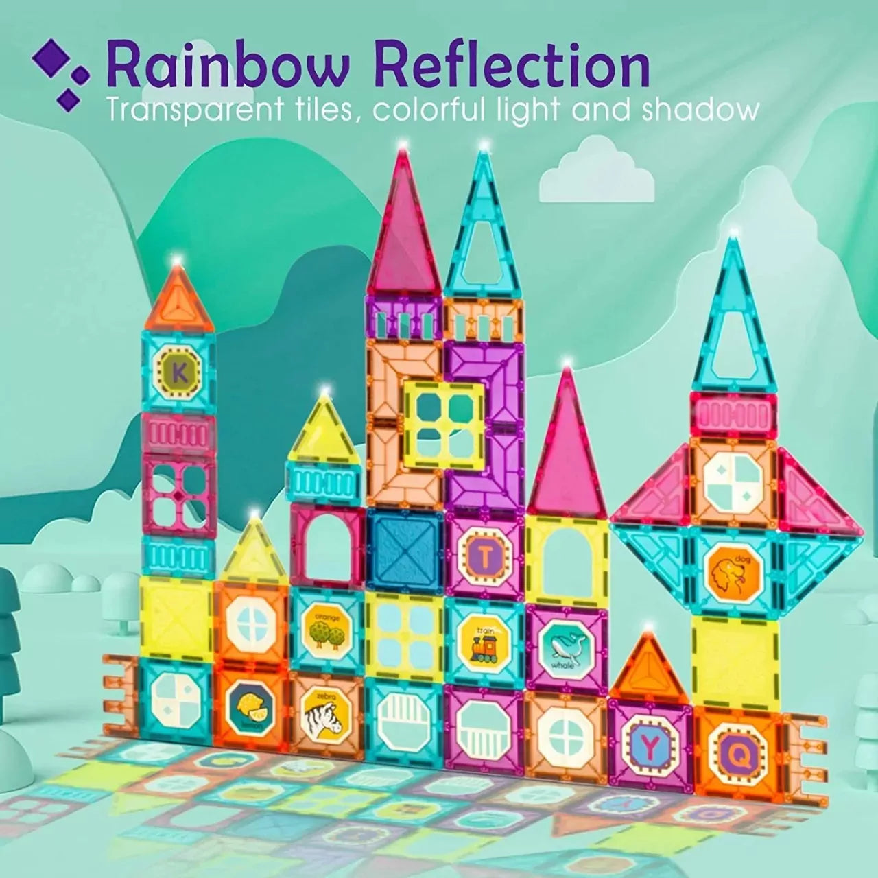 DIY Magnetic Construction Blocks - 77 pieces - JustForKids