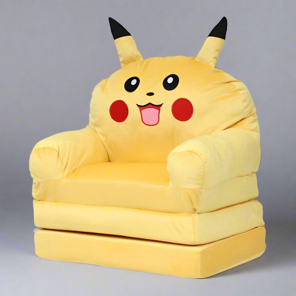 Cartoon Foldable Kids Sofa Chair – Soft 3-Layer Plush