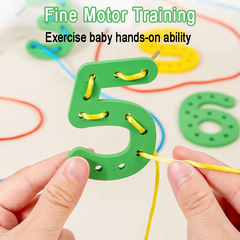 Wooden Cognitive Number and Letter Threading Education Kit