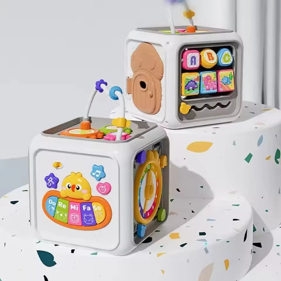 6 in 1 Multifunction Activity Cube - Sensory Learning Toy