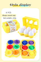 Matching Eggs Color Recognition and Shape - JustForKids